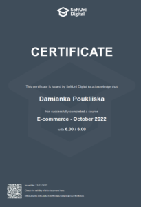 E-commerce - October 2022 - Certificate